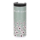 Dicksons Inspirational Christian Travel Tumbler Cup, Mug With Leak-Proof Lid 20 Ounce Double-Wall Vacuum Insulated Stainless Steel Floral Little By Little Day By Day