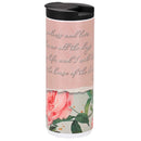 Dicksons Inspirational Christian Travel Tumbler Cup, Mug With Leak-Proof Lid 20 Ounce Double-Wall Vacuum Insulated Stainless Steel Floral Surely Your Goodness