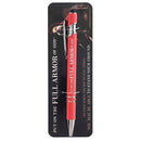 Dicksons Full Armor Of God Ephesians 6:14-17 5.5 Inch Red Metal Ballpoint Ink Pen and Bookmark