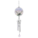Dicksons Safely Home in Heaven Silver Tone and Green 14.5 Inch Aluminum Suncatcher Wind Chime Noisemaker