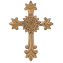 Dicksons Medallion Wood Look Textured Distressed Finish Brown 11.5 x 8.75 Resin Decorative Wall Cross