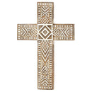 Dicksons Whitewash Geometric 7 x 10 Resin Hanging Wall Cross