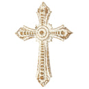 Dicksons Whitewash Floral 14 x 10 Resin Hanging Wall Cross