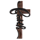 Dicksons Faith Distressed Brown and Black 11 Inch Resin Sculpted Dimensional Hanging Wall Cross
