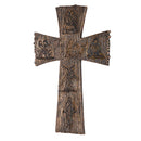 Dicksons The Life Of Christ Natural Brown Wood Look 12 Inch Resin Decorative Hanging Wall Cross