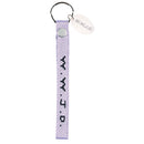 Dicksons W.W.J.D Lilac Purple and Black 10 Inches In Length Woven Polyester Wristlet Key Ring Keychain