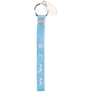 Dicksons W.W.J.D Sky Blue and White 10 Inches In Length Woven Polyester Wristlet Key Ring Keychain