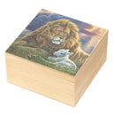 Dicksons Lion And Lamb Peace 9 x 5 x 9 Inch Wood Decorative Keepsake Photo Box