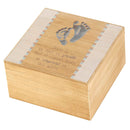 Dicksons No Foot So Small Natural Brown 9 Inch Wood Decorative Keepsake Photo Box
