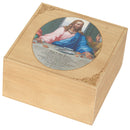 Dicksons The Last Supper In Remembrance Of Me Natural Woodgrain 9.38 x 9.38 Wood Rustic Keepsake Box With Photo Holder