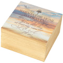 Dicksons When I Come Home To Heaven How Joyful Natural Woodgrain 9.38 x 9.38 Wood Rustic Keepsake Box With Photo Holder