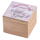 Dicksons Wonderfully Made Child Of God, Pink 5 x 4 Inch MDF Wood Trinket Jewelry Music Box