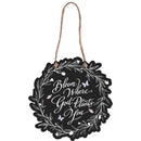 Dicksons Bloom Where God Plants You Black and White Sheet Iron Decorative Hanging Wall Art 12 x 12 Inch