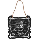 Dicksons Lord is my Shepherd Psalm 23 Black and White Sheet Iron Decorative Hanging Wall Art 12 x 12 Inch