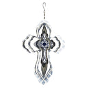 Dicksons Multidimensional Navy Blue Lines 12 inch Stainless Steel Wind Spinner Outdoor Accessory