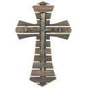 Dicksons Rustic Pallet Wood Nail Applique 11.75 x 16 Decorative Wood Wall Cross
