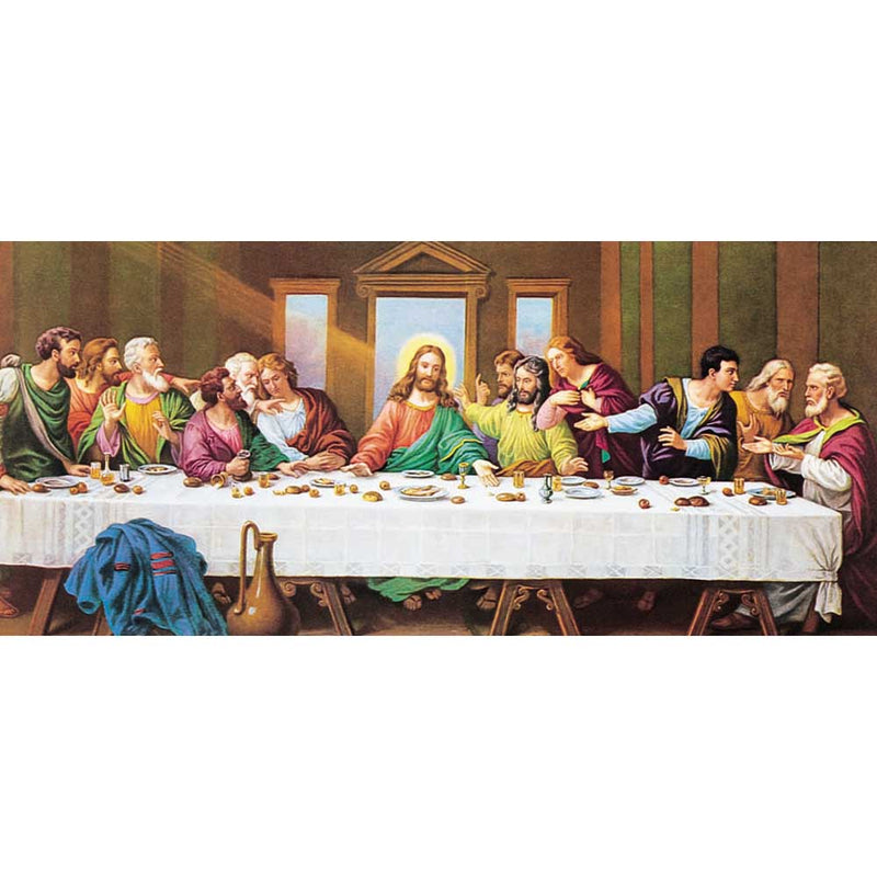 Dicksons The Last Supper Bright Robes with Golden Ray 14 x 30 Wood Wall Sign Plaque