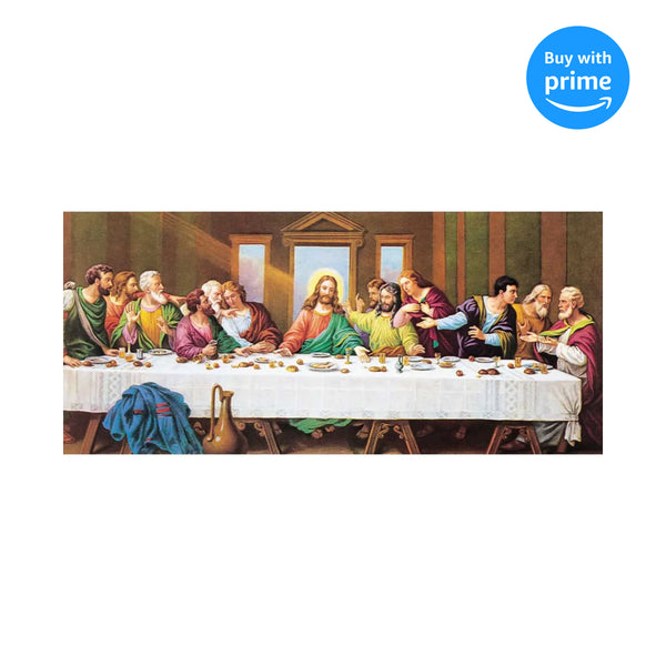 Dicksons The Last Supper Bright Robes with Golden Ray 14 x 30 Wood Wall Sign Plaque