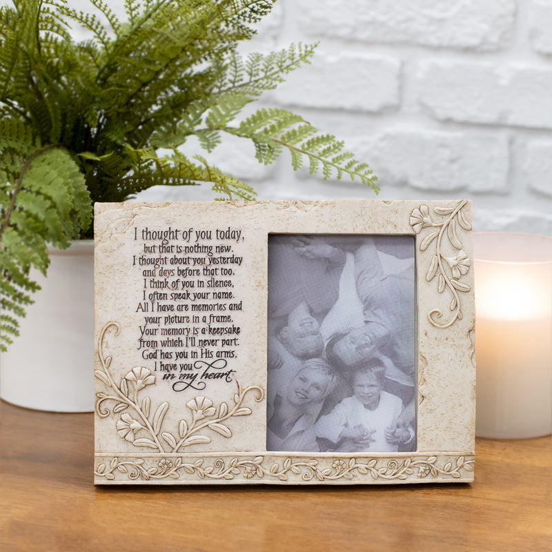 Jozie B  Thought of You Today In Memory 9 x 6.75 Polyresin Photo Frame