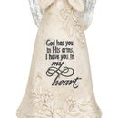Jozie B In His Arms Angel Cream and Silver Tone 16 x 2.5 Windchime