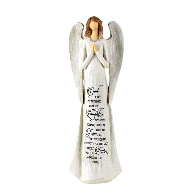 Jozie B Comfort for Tears Angel Textured White 3 x 12 Resin Figurine
