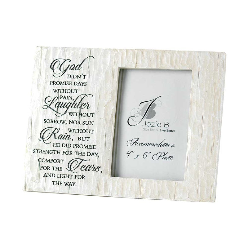 Jozie B Comfort for Tears Rippled White 9 x 6.75 Tabletop Photo Frame