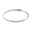 Fruits of Spirit Joy Peace Patience Love Womens Silver Plated One Size Fits Most Bangle Bracelet