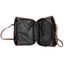 Caramel Brown Cross Large Faux Leather Bible Cover with Shoulder Straps