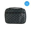 Matte Black Cross Large Faux Leather Bible Cover with Handle