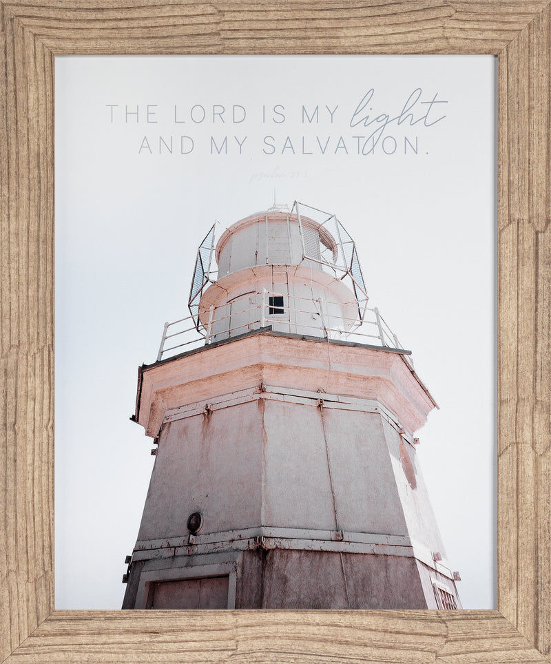 Distressed Light House Salvation 19.25 x 23.75 Wood Decorative Tabletop Sign