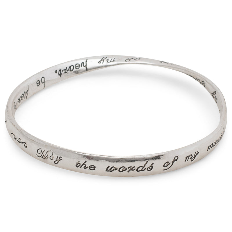 Dicksons Words of My Mouth Silver Plated One Size Metal Mobius Twist Bangle Bracelet