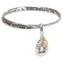 Dicksons Guardian Angel Silver Plated One Size Metal Mobius Twist Bangle Bracelet