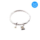 Dicksons Romans 8:28 Mobius Women's Silver-Plated Bangle Bible Charm Bracelet