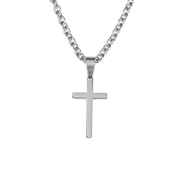 Cross My First Holy Communion Boy's 18 Inch Stainless Steel Necklace