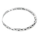 Dicksons Footprints in The Sand Endless Script Women's One Size Fits Most Silver Tone Metal Plated Mobius Bangle Bracelet