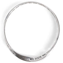 Dicksons The Love Silver Plated One Size Stainless Steel Mobius Twist Bangle Bracelet