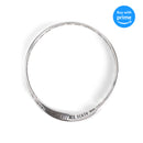 Dicksons The Love Silver Plated One Size Stainless Steel Mobius Twist Bangle Bracelet