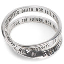 Dicksons The Love Silver Plated Size 8 Stainless Steel Mobius Twist Ring