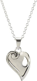 Dicksons The Reunion Heart Silver Plated 18 inch Chain and Heart Pendant Necklace