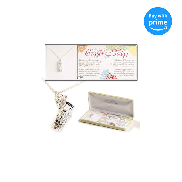 Dicksons Silver Plated I Said a Prayer for You Today Prayer Box 18 inch Chain