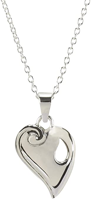 Dicksons The Serenity Prayer Double Mobius Ring Silver Plated Pendant Necklace - 18 inch Chain