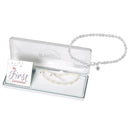 Dicksons First Holy Communion Pearl Beaded Girl's 7 Inch Silver-Plated Bracelet