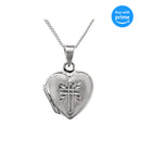 Cross My First Communion Prayer Locket Necklace
