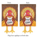 Magnolia Garden Turkey Golden Gobble 13 x 18 Small Double Applique Outdoor Harvest House Flag