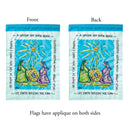 Magnolia Garden A Savior Has Been Born Sky Blue 13 x 18 Small Double Applique Outdoor Christmas House Flag