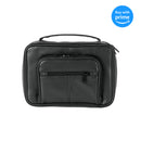 Dicksons Black Leather Like Reinforced Bible Cover Case with Handle and Stationary, Large