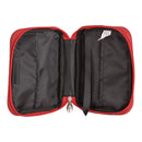 Matte Navy Blue Stitched Cross 8 x 6 Fabric  Zippered Bible Cover Case with Handle, Compact