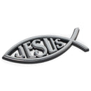 Dicksons Jesus Fish Cross Silver Color Weatherproof Guaranteed Auto Emblem