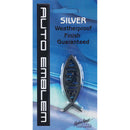 Small Silver Christian Jesus Fish Auto Emblem