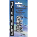 Praise God Musical Notes Christian Small Weatherproof Auto Emblem - Silver